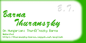 barna thuranszky business card